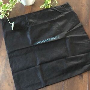 CYNTHIA ROWLEY size Large black tote purse dustbag travel bag w/drawstri…